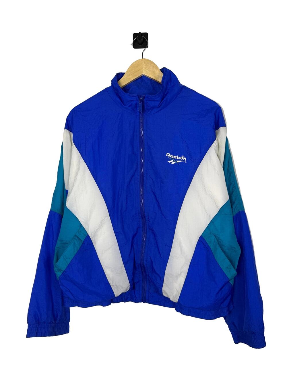 90s Reebok Color Block Full Zip Windbreaker Vintage Jacket